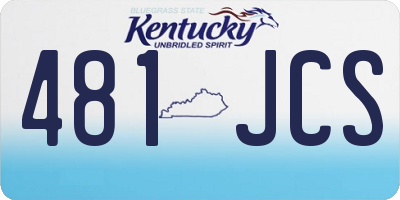 KY license plate 481JCS