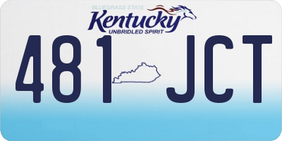 KY license plate 481JCT
