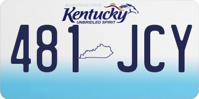 KY license plate 481JCY