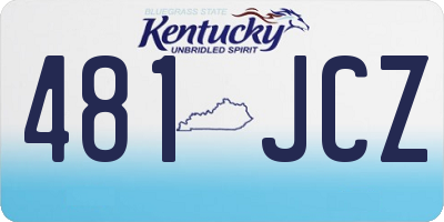 KY license plate 481JCZ