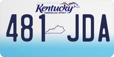 KY license plate 481JDA