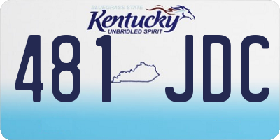 KY license plate 481JDC