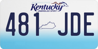 KY license plate 481JDE