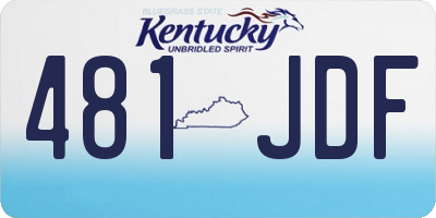 KY license plate 481JDF