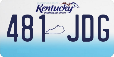 KY license plate 481JDG