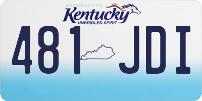 KY license plate 481JDI