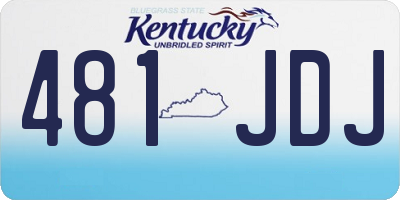 KY license plate 481JDJ