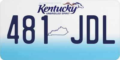KY license plate 481JDL