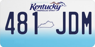 KY license plate 481JDM