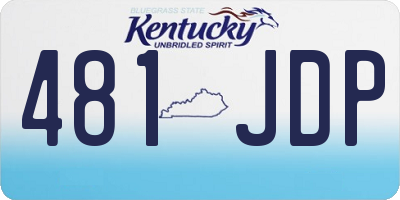 KY license plate 481JDP