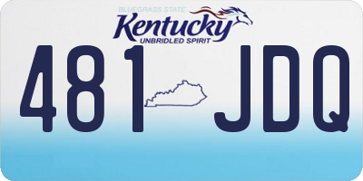 KY license plate 481JDQ