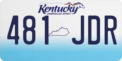 KY license plate 481JDR