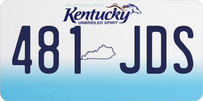KY license plate 481JDS