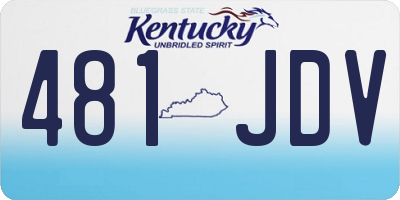 KY license plate 481JDV