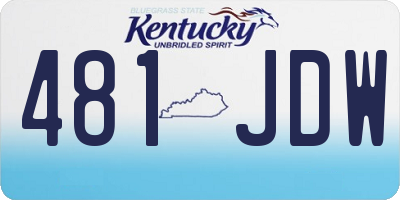 KY license plate 481JDW