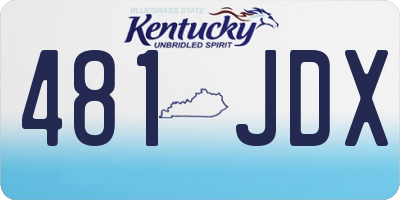 KY license plate 481JDX