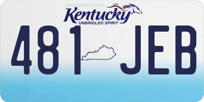 KY license plate 481JEB