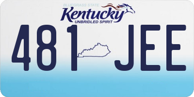 KY license plate 481JEE