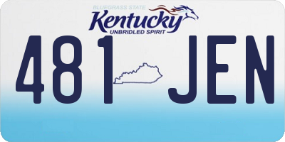 KY license plate 481JEN