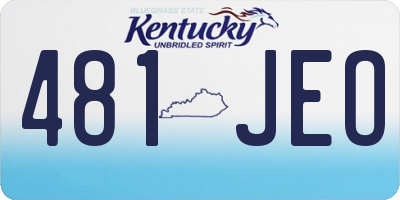 KY license plate 481JEO