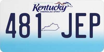 KY license plate 481JEP