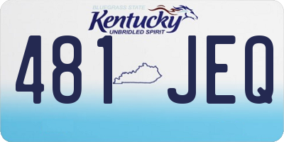 KY license plate 481JEQ