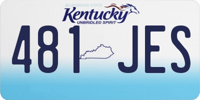 KY license plate 481JES