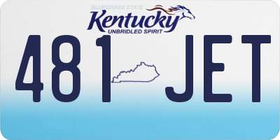 KY license plate 481JET