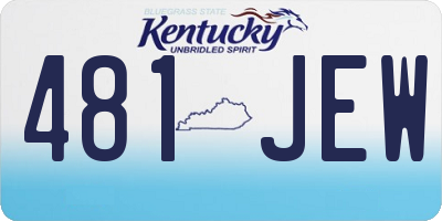 KY license plate 481JEW
