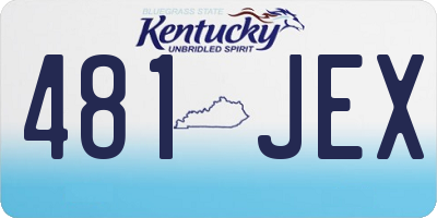 KY license plate 481JEX