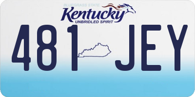 KY license plate 481JEY