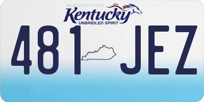 KY license plate 481JEZ