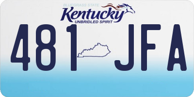 KY license plate 481JFA