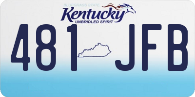 KY license plate 481JFB
