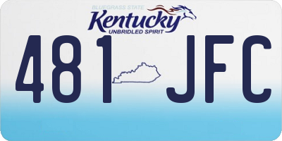 KY license plate 481JFC