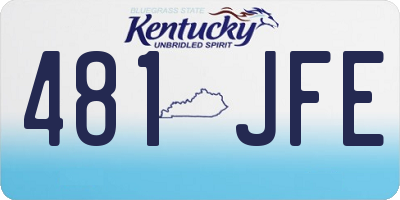 KY license plate 481JFE