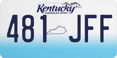 KY license plate 481JFF