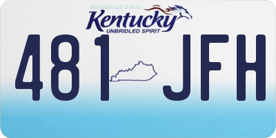KY license plate 481JFH