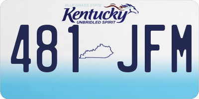 KY license plate 481JFM
