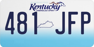 KY license plate 481JFP