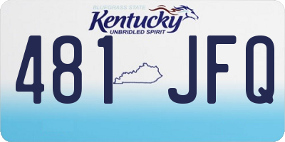 KY license plate 481JFQ