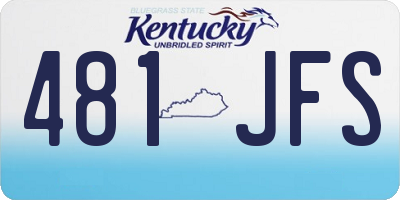 KY license plate 481JFS