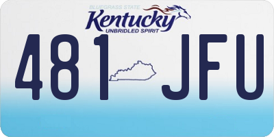 KY license plate 481JFU