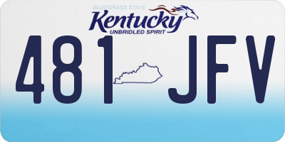 KY license plate 481JFV