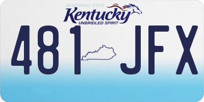 KY license plate 481JFX