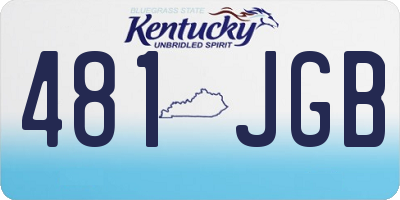 KY license plate 481JGB