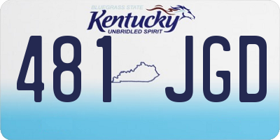 KY license plate 481JGD