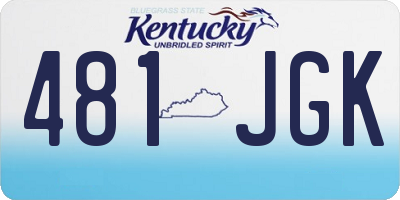 KY license plate 481JGK