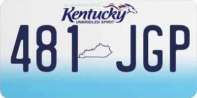 KY license plate 481JGP