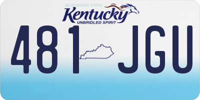 KY license plate 481JGU